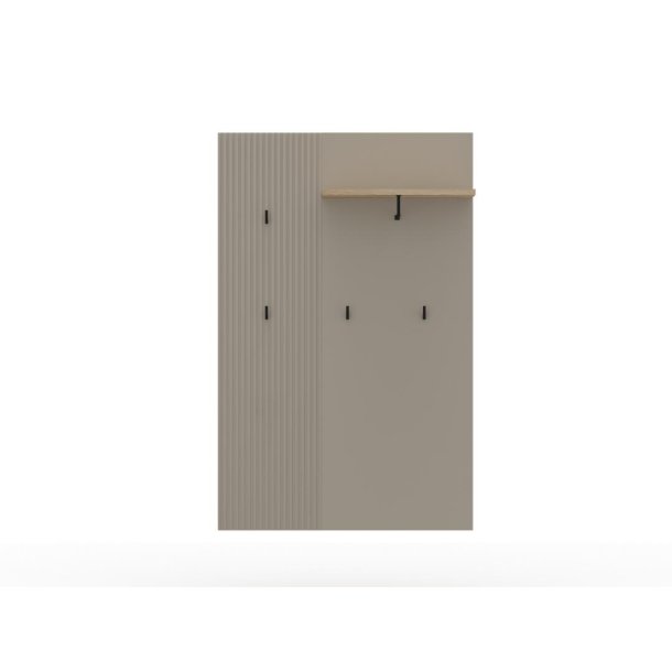Lucrezia Wandgarderobe 1 Regal, 1 Kleiderstange, 4 Haken Kashmir.