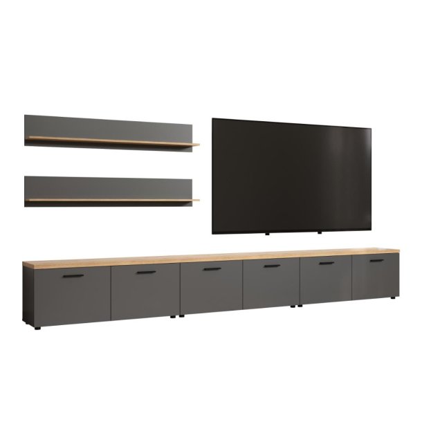 Baggio system regałowy 5 części antracyt.