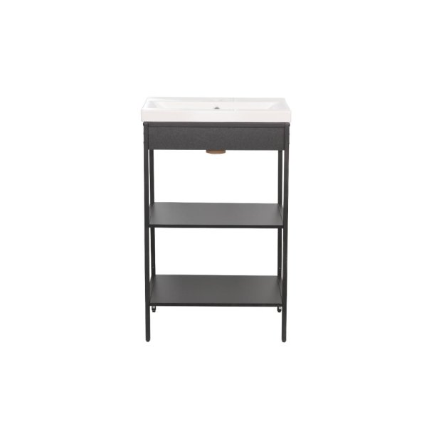 Lorin badrumsm�bler tv�ttsk�p med handfat svart.