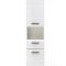SkinGloss Bad Hochschrank 2 Tren, 2 Schublade, 1 offenes Fach wei, wei Hochglanz.