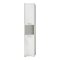 AmandaMando Bad Hochschrank 2 Tren, 1 offenes Fach wei, wei Hochglanz.