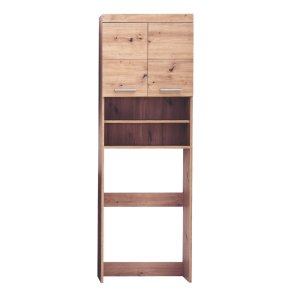 AmandaMando szafka łazienkowa nadbudowa pralki 2 drzwi, 2 otwarte płki dekor dąb.