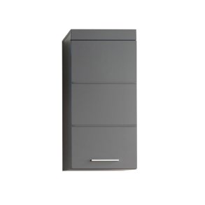 AmandaMandoBea szafka łazienkow 1 drzwi szary, szarość agawy wysoki połysk.