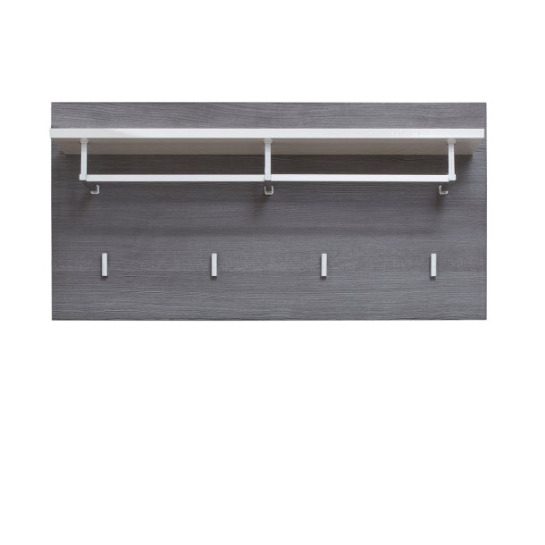 LineGD Garderobe Paneel rauchsilber, weiß.