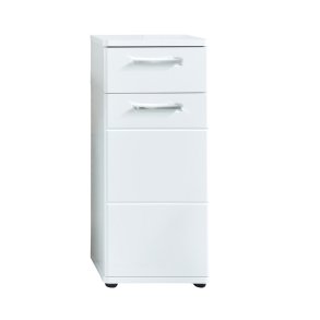 Monte szafka łazienkowa 1 drzwi, 1 szuflada biały, biały wysoki połysk.