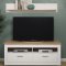Shade TV mbel 2 skuffer, 2 bne rum Pine hvid dekor, eg dekor.