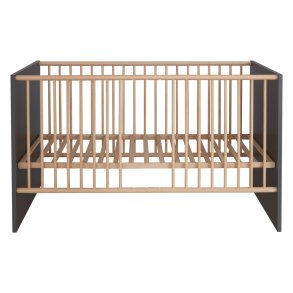 MatsBaby Kinderbett 1 Offenes Fach grau.