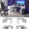 GamerBro Brombel Gamer, 1 Tr, 1 Schublade, 2 Offene Fcher wei , grau.