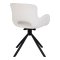 Amorim spisestuestol boucl med drejefod off-white.