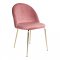 Geles spisestuestol rosa velour, ben i messing look.