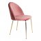 Geles spisestuestol rosa velour, ben i messing look.