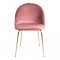 Geles spisestuestol rosa velour, ben i messing look.