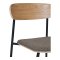 Silla de comedor Estepona natural, marrón, negro.