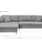 Marino Deluxe sofa szezląg prawy lub lewy z poduszkami welur czarny.