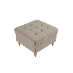 Marino Pouf Stoff sandfarben.