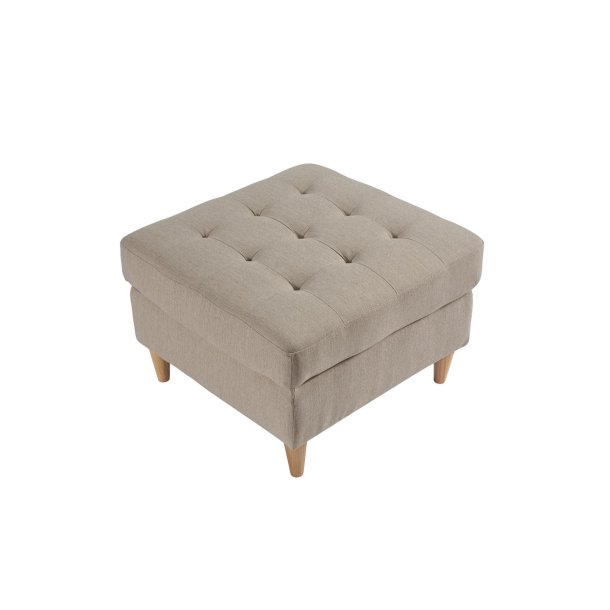 Marino Pouf Stoff sandfarben.