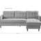 Marino sofa, chaiselongsofa hjre eller venstrevendt i stof sandfarvet og med trben.