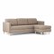 Marino sofa, chaiselongsofa hjre eller venstrevendt i stof lysebrun og med trben.
