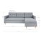 Marino sofa, chaiselongsofa hjre eller venstrevendt i stof lysebrun og med trben.