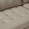 Marino sofa, chaiselongsofa hjre eller venstrevendt i stof sandfarvet og med trben.