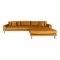 Lido sofa , chaiselongsofa h�jrevendt velour senneps gul.