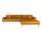 Lido sofa , chaiselongsofa h�jrevendt velour senneps gul.
