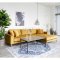Lido sofa , chaiselongsofa h�jrevendt velour senneps gul.