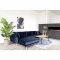 Lido Sofa , Chaiselongsofa links gewendet Velour dunkel blau.