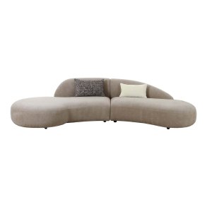 Venice sofa med 2 puder natur.