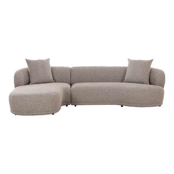 Kingston canap avec 2 coussins, gauche brun.