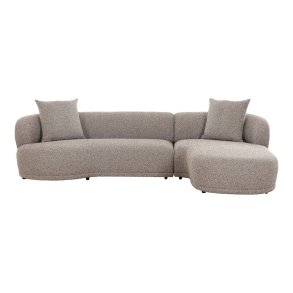 Kingston sofa med 2 puter, hyrevendt brun.