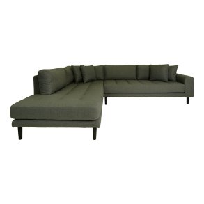 Lido Sofa Ecksofa links gewendet 4 Kissen grn.