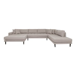 Lido Sofa Usofa links gewendet 4 Kissen braun.