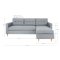 Marino Sofa BA3, Chaiselongue rechts oder links gewendet in Velour grau.