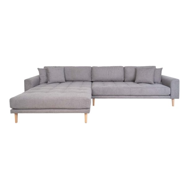 Lido sofa , kanapa wypoczynkowa zwrcony w lewo z 4 poduszkami jasnoszary.