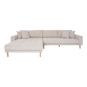 Lido soffa V�nstersv�ngd med fyra kuddar beige.