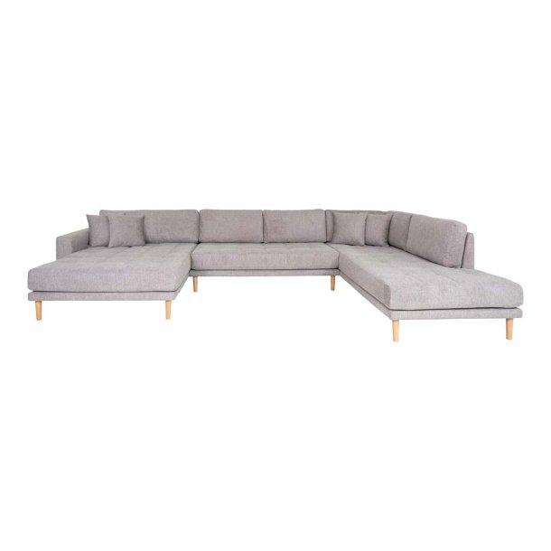 Lido u-sofa ben ende venstrevendt inkl. 4 puder lysegr.