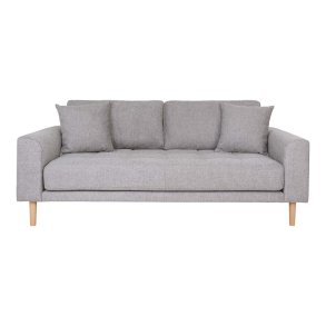 Lido Sofa 2,5 Personen mit 2 Kissen hellgrau.