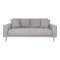 Lido Sofa 2,5 Personen mit 2 Kissen hellgrau.