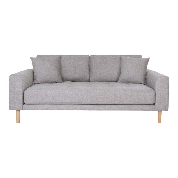 Lido Sofa 2,5 Personen mit 2 Kissen hellgrau.