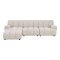 Karin canap� modulable c�t� gauche 3,5 pers avec pouf couleur sable.