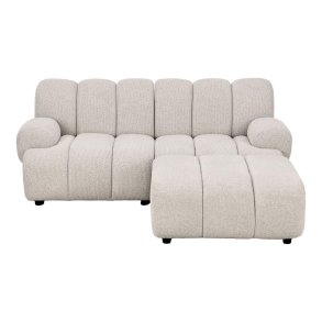 Karin modulsoffa h�gerst�lld 2,5 pers med puff sandf�rgad.
