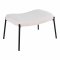 Glasgow Pouf, imitation peau de mouton, blanc. 