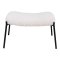 Glasgow Pouf, imitation peau de mouton, blanc. 