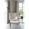 Glasgow Pouf, imitation peau de mouton, blanc. 