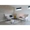 Glasgow Pouf, imitation peau de mouton, blanc. 