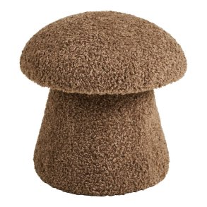 Gida Pouf 45cm Kunstfell braun.