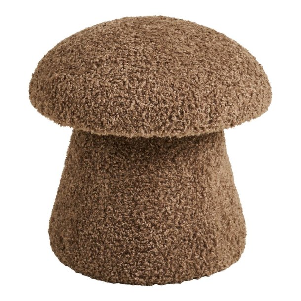 Gida Pouf 45cm Kunstfell braun.