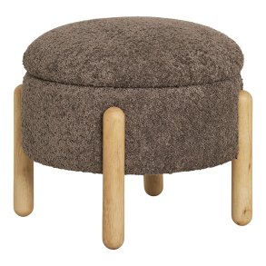 Pouf contenitore Meda marrone.