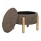 Medas Pouf Mit Aufbewahrung braun.